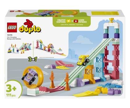 Klocki LEGO® LEGO DUPLO 10478 Kreatywne rampy 3w1 z pojazdami